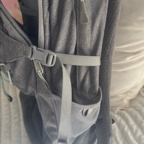 The North Face Charcoal Backpack with Light Green Details - Picture 7 of 8